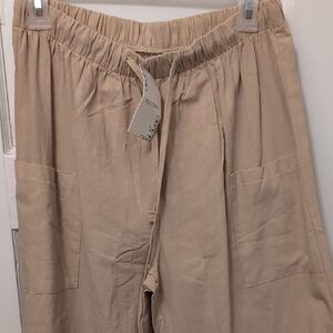 Tan Ankle-Length Pants